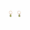 olive-glass-teardrop-stud-earrings-gold-fill handmade jewelry by michelle starbuck designs