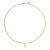 Mother of Pearl Fish Charm Beaded Necklace in Olive