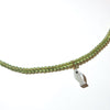 Mother of Pearl Fish Charm Beaded Necklace in Olive