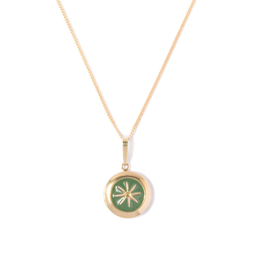 Nova Locket Necklace in Olive