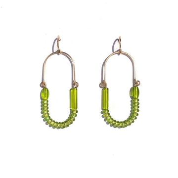 Olive + Chartreuse Balance Earrings