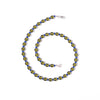 Olive + Cobalt Glass Beaded Necklace