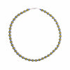 Olive + Cobalt Glass Beaded Necklace