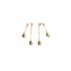 Olive Glass Double Drop Earrings
