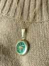 Nova Locket Necklace in Olive