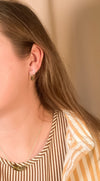 olive-glass-teardrop-stud-earrings-sterling-silver handmade jewelry by michelle starbuck designs
