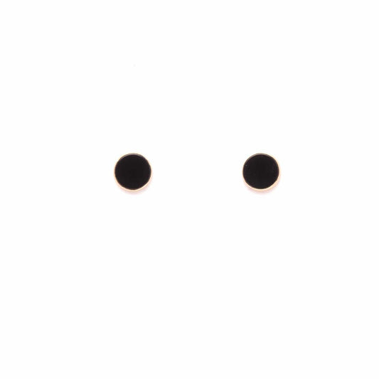 Onyx Circle Studs