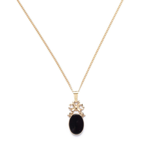 Portrait Necklace in Onyx