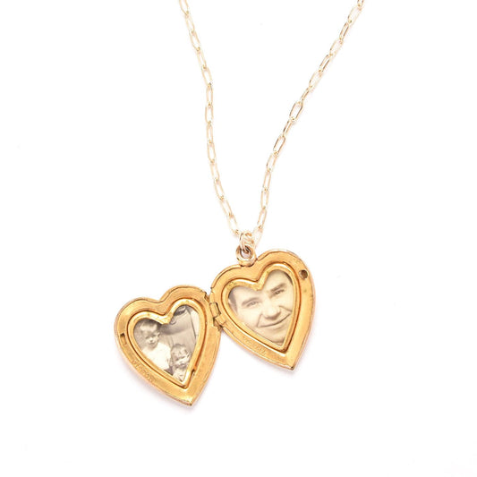 Vintage Gold Fill Heart Locket Necklace