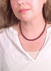 Oxblood + Carnelian Glass Beaded Necklace