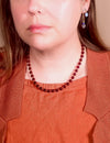 Oxblood + Carnelian Glass Beaded Necklace