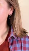 Yellow Opal Glass Teardrop Threaders