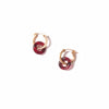Oxblood Glass Hoop Earrings