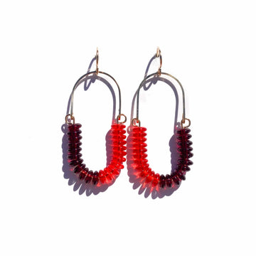 Oxblood + Hyacinth Balance Earrings