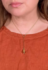 Brass Pendulum Lariat Necklace