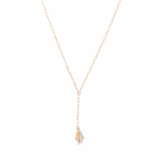 Brass Pendulum Lariat Necklace