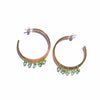 Hoops with Peridot Glass Teardrops