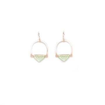 Peridot Glass Deco Earrings