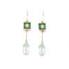 Peridot Glass Drop Earrings