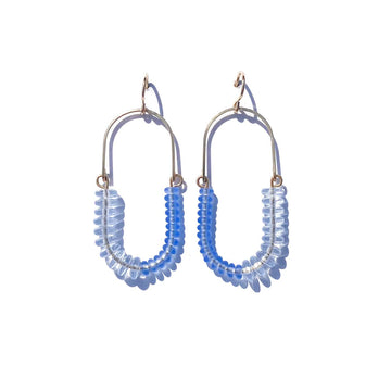 Sapphire + Periwinkle Balance Earrings