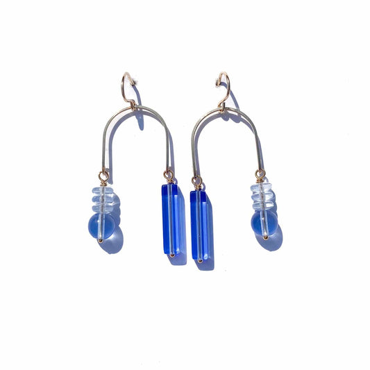 Composition Swing Earrings in Periwinkle