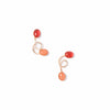 Pink Aventurine + Carnelian Cursive Earrings