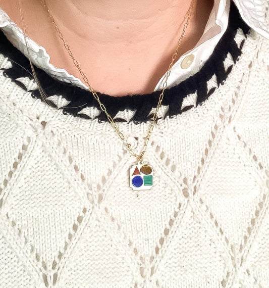 Primary Shapes Charm Necklace