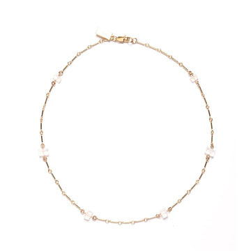 Rainbow Moonstone Minimal Charm Necklace