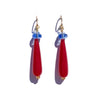 Red Jade Teardrop Earrings- B