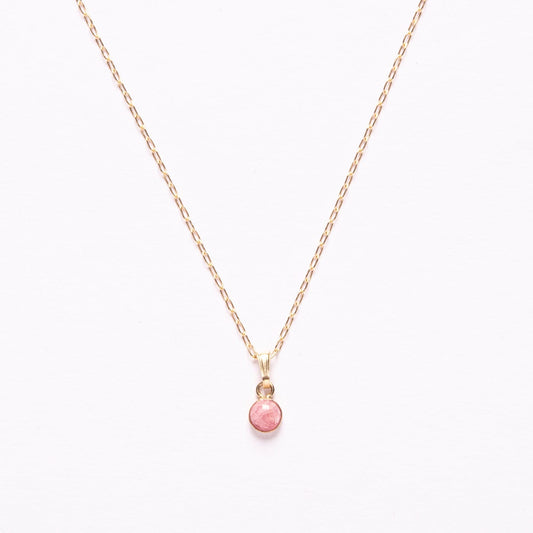 Rhodochrosite Tiny Charm Necklace