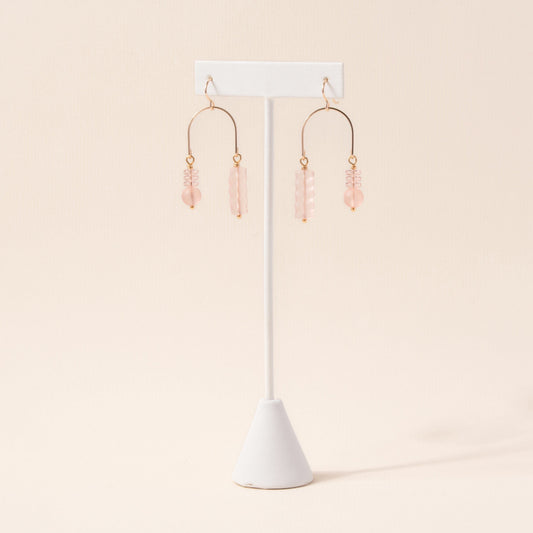Composition Swing Earrings in Rose