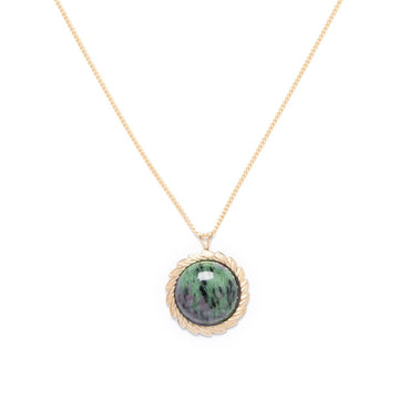 Laurel Pendant Necklace in Ruby Zoisite