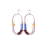 Yellow Jasper, Periwinkle, Oxblood, + Amethyst Balance Earrings/ Sterling Silver