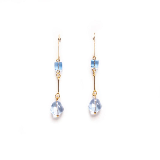 Sapphire Glass Drop Earrings