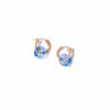 Sapphire Glass Hoop Earrings