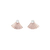 Silver Aquamarine Mini Pleat Jacket Earrings