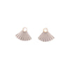 Silver Mini Pleat Jacket Earrings with Mother of Pearl Studs