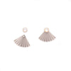 Silver Mini Pleat Jacket Earrings with Mother of Pearl Studs