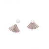 Silver Mini Pleat Jacket Earrings with Opal Studs