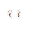smoky-topaz-glass-teardrop-stud-earrings-gold-fill handmade jewelry by michelle starbuck designs