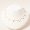 Teardrop Fringe Necklace in Smoky Topaz Glass