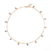 Teardrop Fringe Necklace in Smoky Topaz Glass