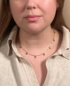 Teardrop Fringe Necklace in Smoky Topaz Glass