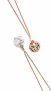 Dalmatian Jasper Donut Pendant Necklace
