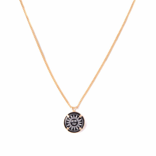 Vintage Sun Charm Necklace