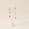 Sunstone, Pearl, Mahogany Obsidian, and Glass Composition Earrings