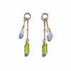 Swing Earrings in Light Blue and Olive