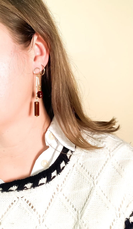 Swing Earrings in Mocha