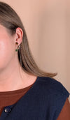 Jade + Tiger's Eye Cursive Earrings