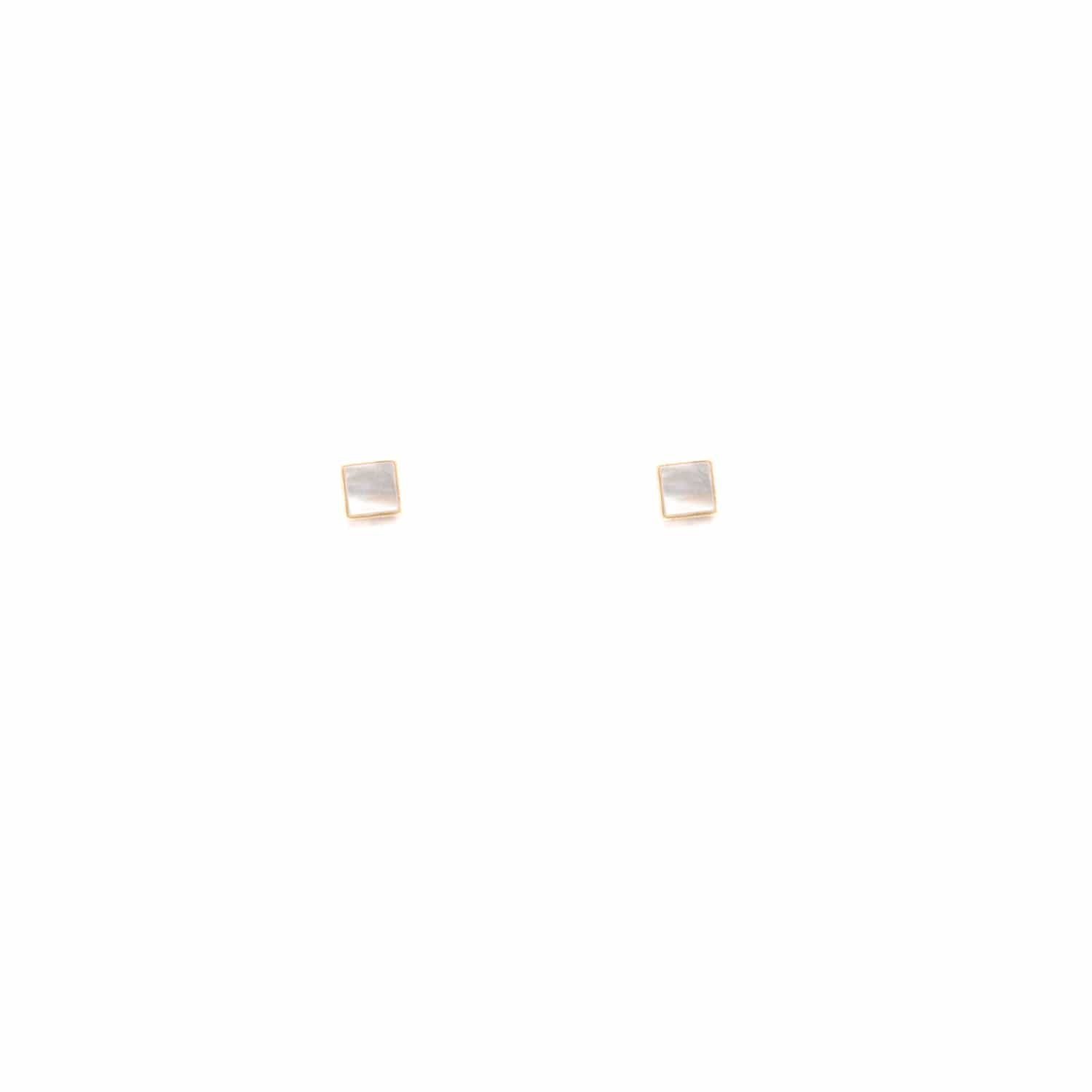 tiny-square-studs-in-mother-of-pearl handmade jewelry by michelle starbuck designs